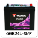 แบตเตอรี่รถยนต์ yuasa ยัวซ่า ราคา รถ เก๋ง ตู้ กระบะ บรรทุก 60b24l-smf 12 โวลท์ 49 แอมป์  CCA