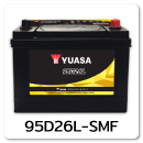 แบตเตอรี่รถยนต์ yuasa ยัวซ่า ราคา รถ เก๋ง ตู้ กระบะ บรรทุก 95d26l-smf 12 โวลท์ 72 แอมป์  CCA