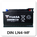 แบตเตอรี่รถยนต์ yuasa ยัวซ่า ราคา รถ เก๋ง ตู้ กระบะ บรรทุก din ln4-mf 12 โวลท์ 85 แอมป์  CCA